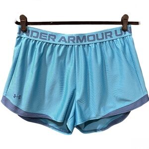 UNDER ARMOUR Blue Play Up 3.0 Shorts Size Large Loose Athlete Workout Muscle Gym